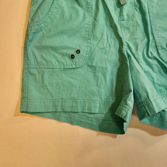 Cg.l.cg Womens Shorts Sz Medium Aqua Blue Green Comfort Waist 5" Inseam Pockets - Picture 4 of 16
